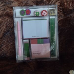 kate spade Floral Stationery Set with Pink and Green Accents
